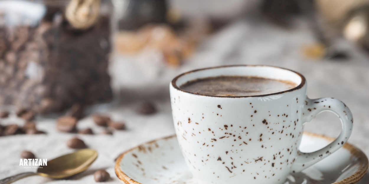 A cup of mushroom coffee