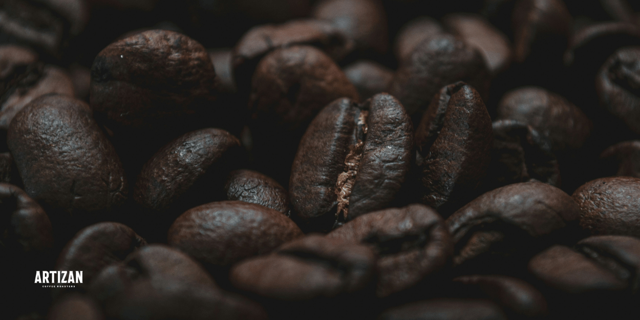 picture of roasted organic coffee beans