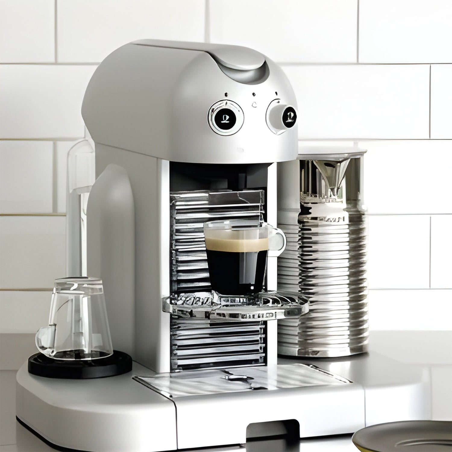 Image of a Silver Maestra Nespresso Machine for Original Capsules