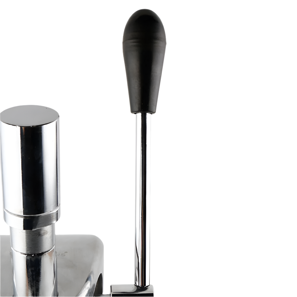 Close up of the lever of acgDynamometric CPS Espresso Tamper 58mm/57mm