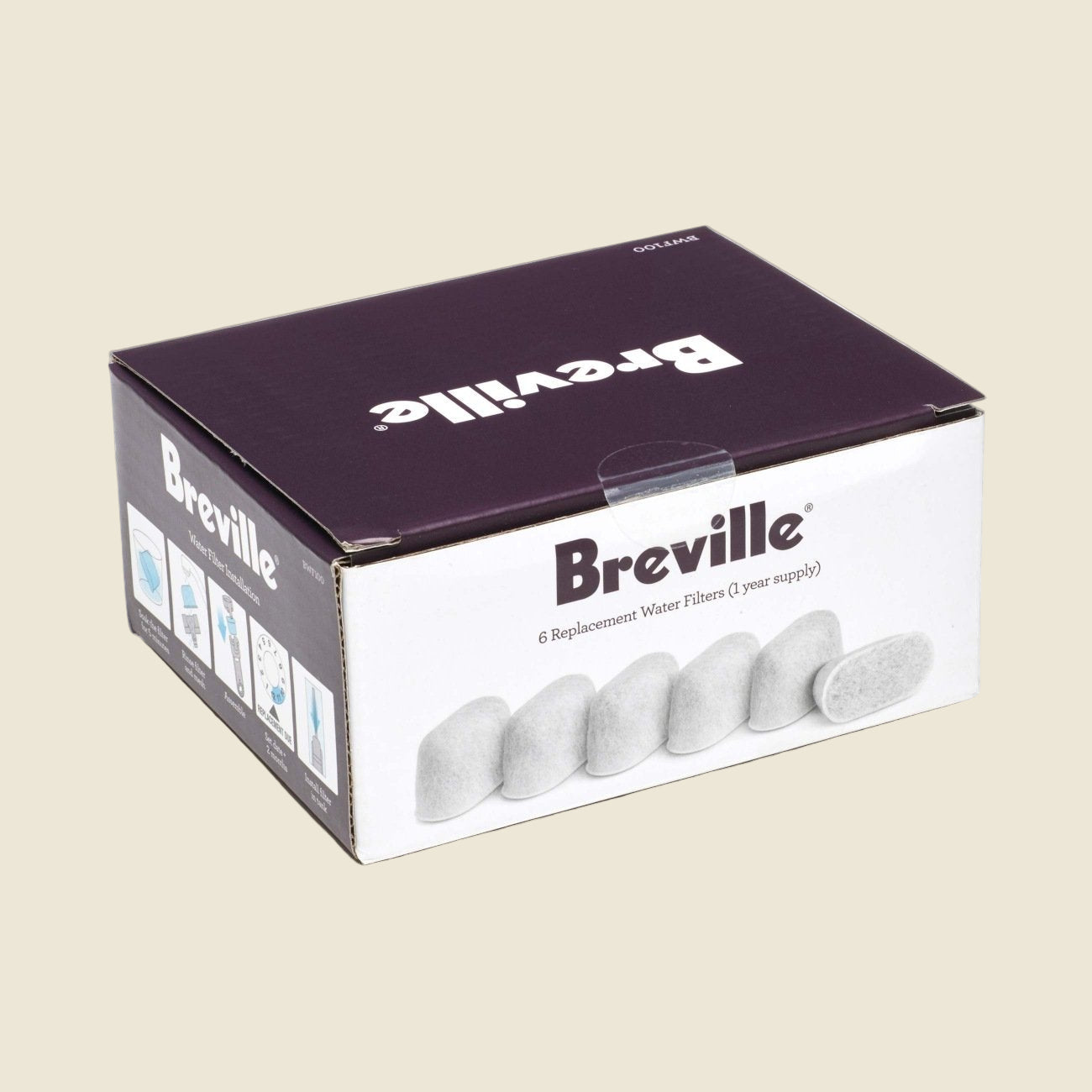 A box of Breville Replacement Water Filters