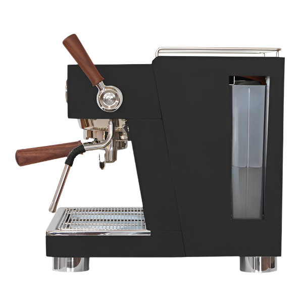 Left Side view of Black Ascaso Baby T Plus Automatic Espresso Machine
