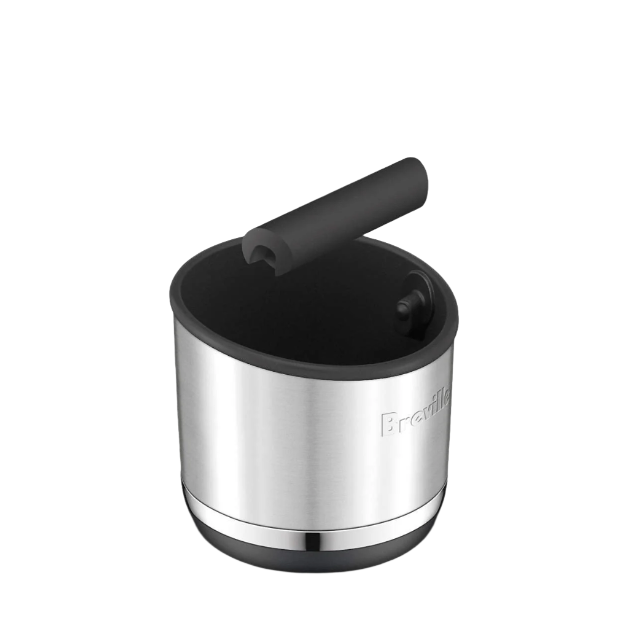 Side view of Breville Knock Box 20 showing the removable bar and inner bowl