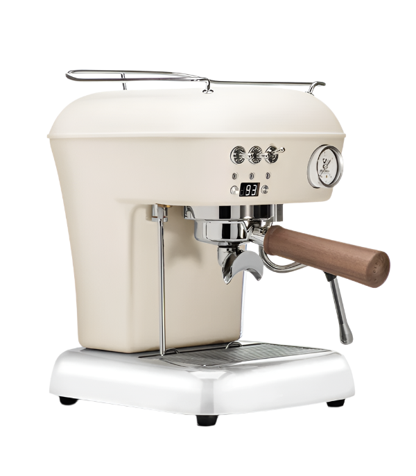 Angled Right Side of Cream Ascaso Dream PID Espresso Machine