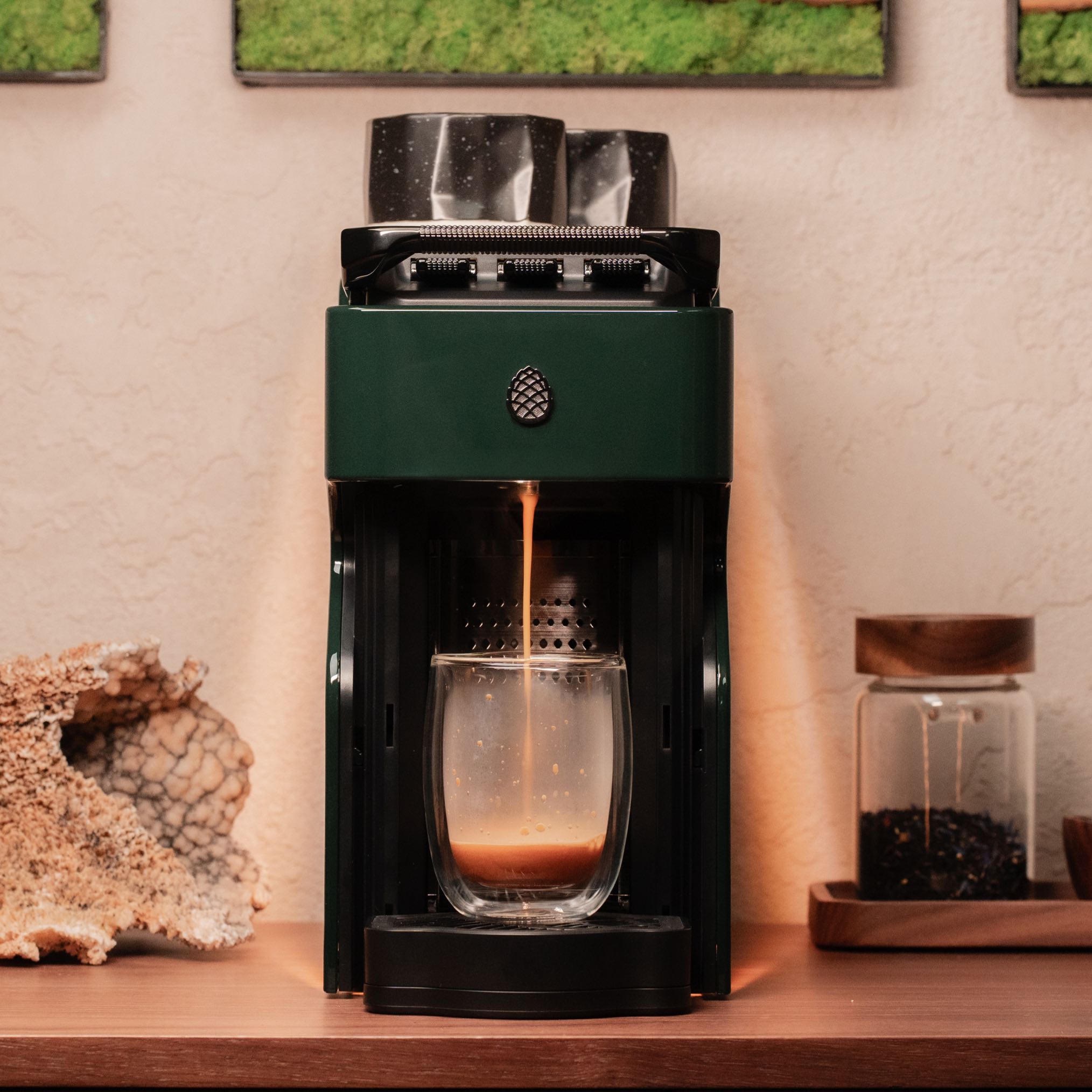 Milton Coffee Line1 Nespresso Compatible Brewer - Evergreen & Saddle