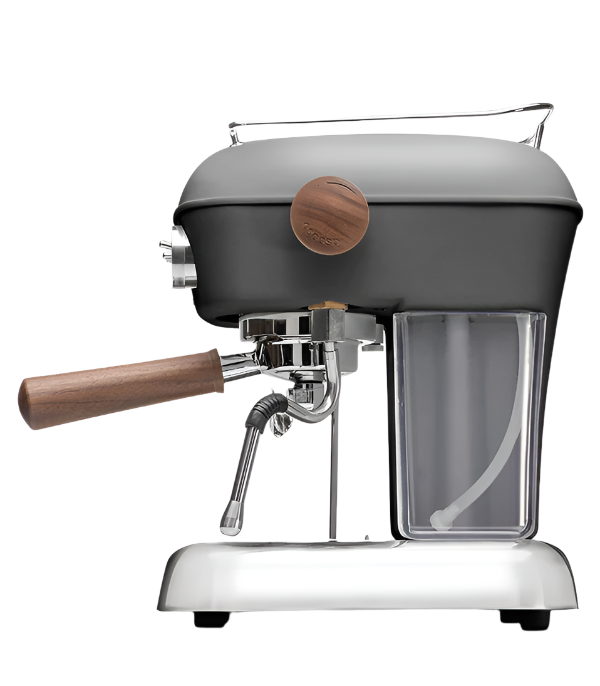Left Side Profile of Anthracite Ascaso Dream PID Espresso Machine