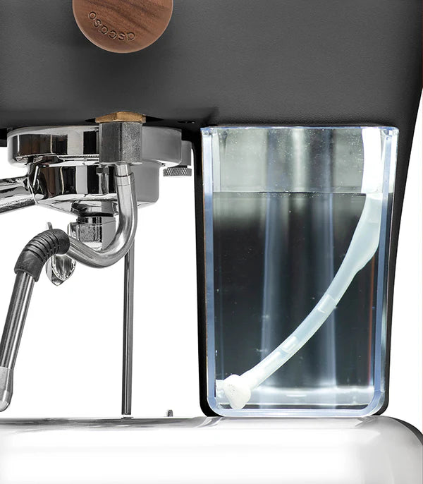 Anthracite Edition Ascaso Dream PID Espresso Machine close-up look of its water reservoir