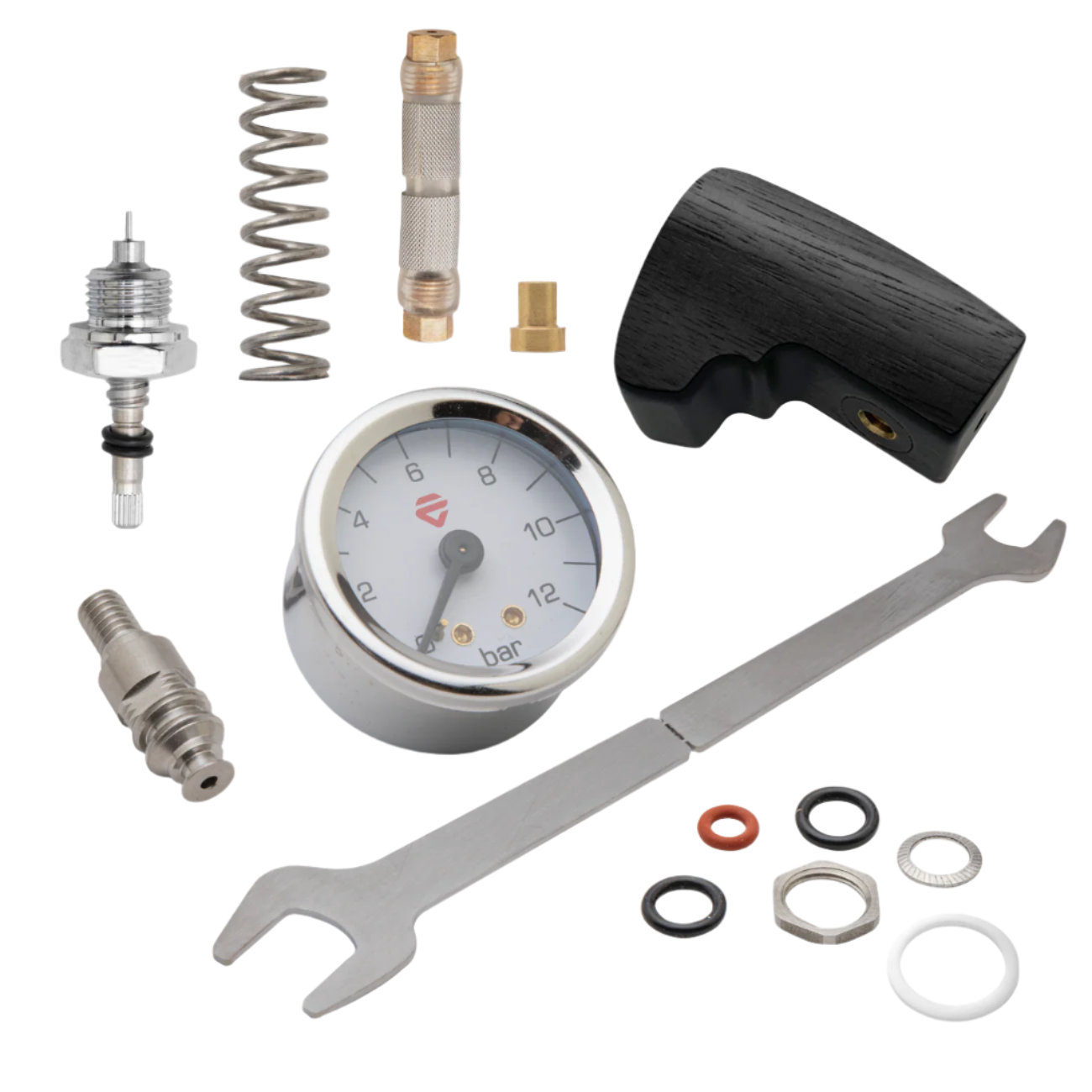Lelit Flow Control Upgrade Kit with black walnut wood