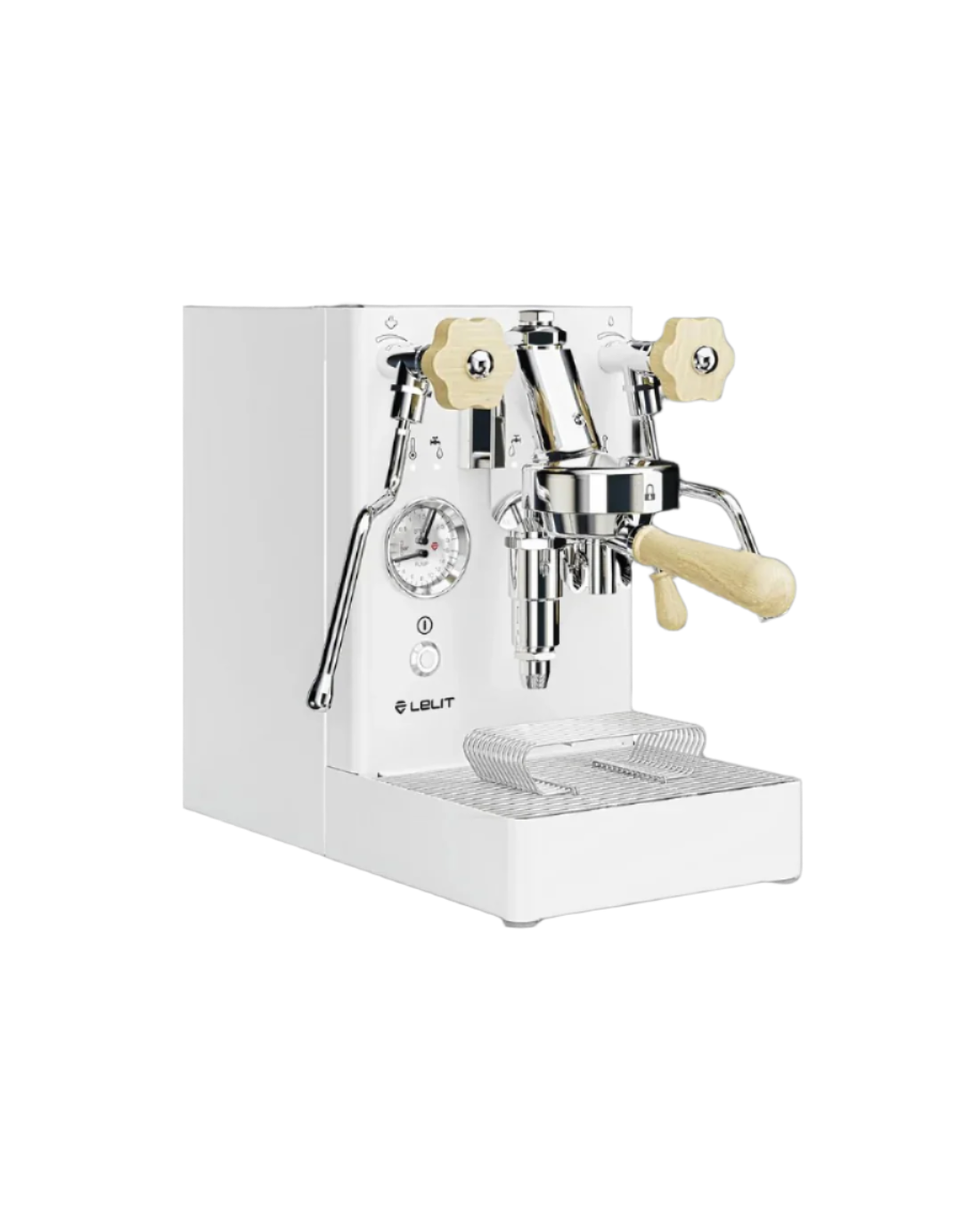 Angled right front image of White Variant Lelit Mara X Espresso Machine