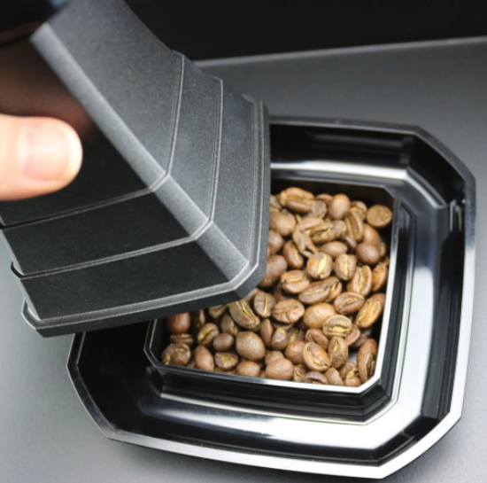Lighttells CM-100 Plus Black Edition coffee roast analyzer device on display