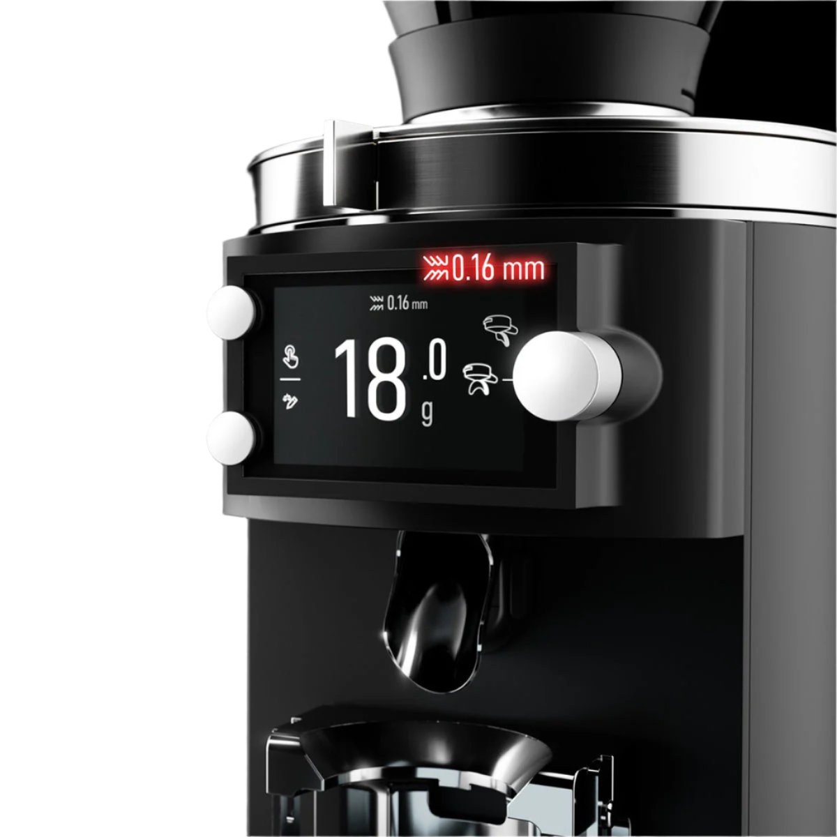 An image of Mahlkonig E65S GbW Espresso Grinder featuring its display panel