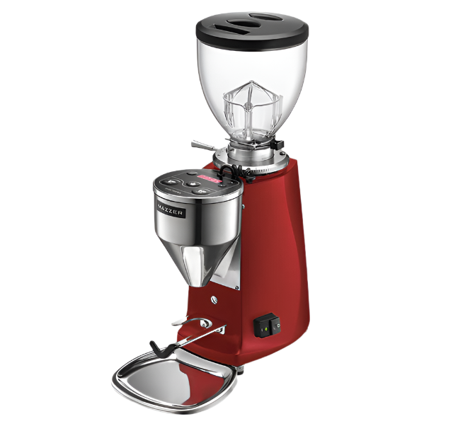 Bright Red Variant Mazzer Mini A Electronic Commercial Coffee Grinder