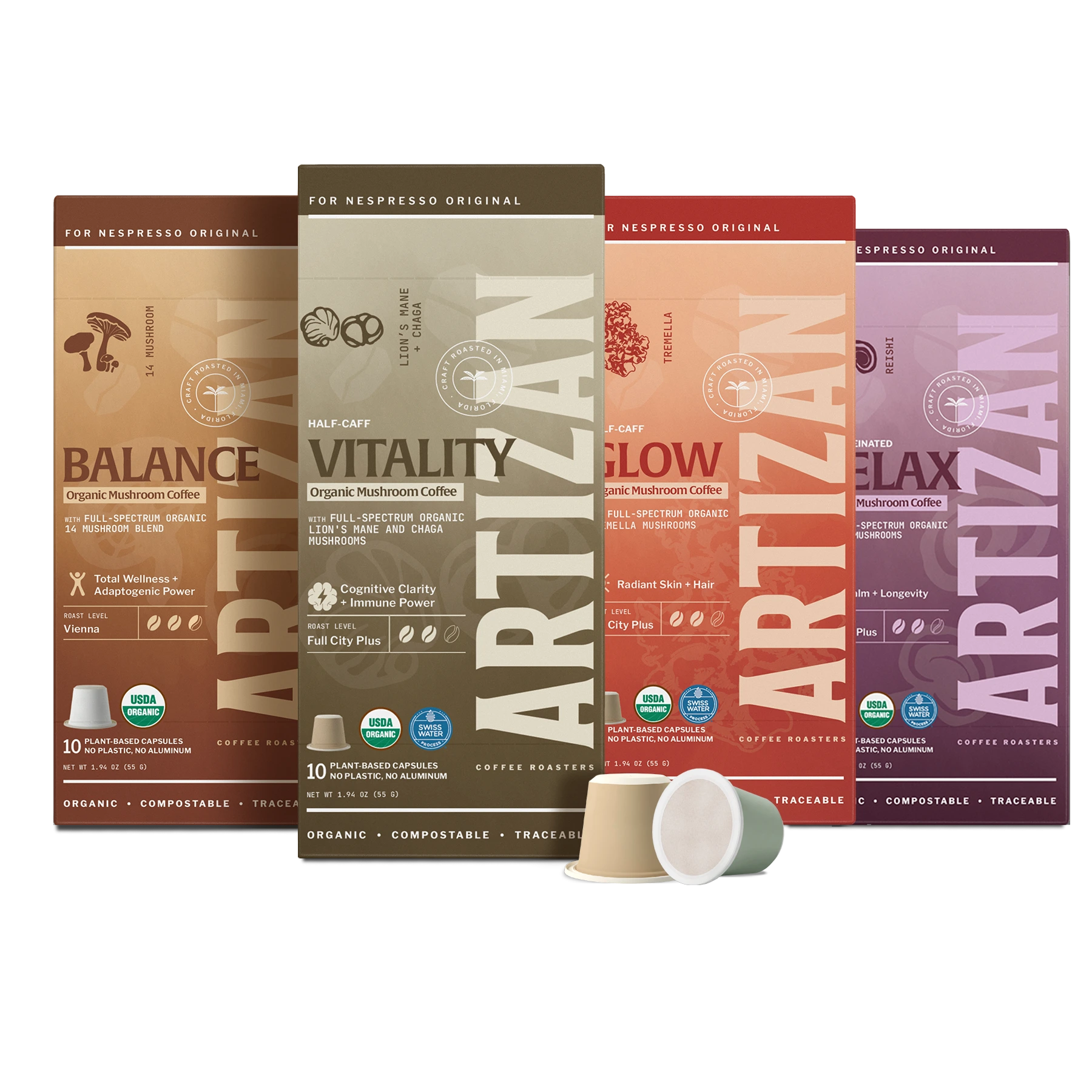 Mushroom Coffee Flight