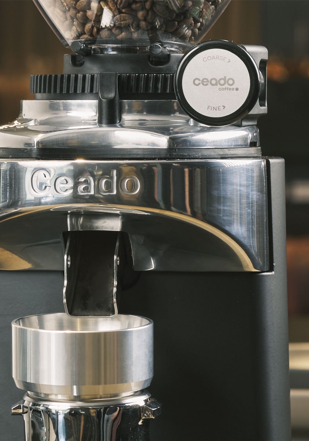 A closer look of Ceado E37S On Demand Grinder