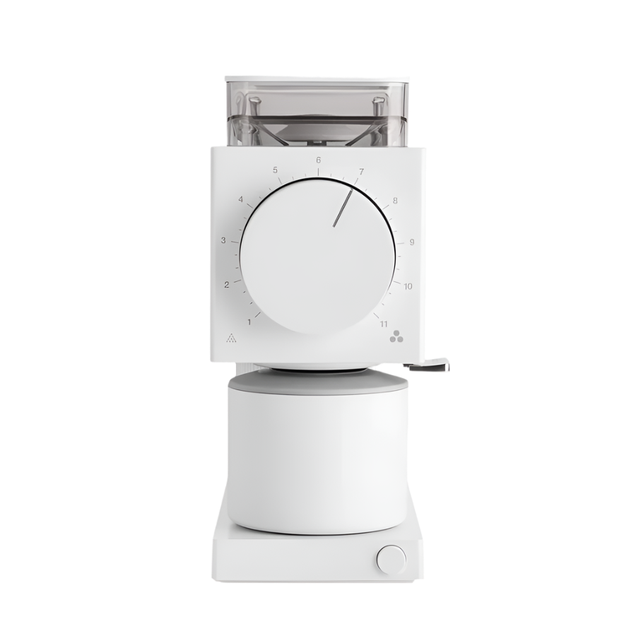 Front image of white variant Ode Brew Grinder Gen 2