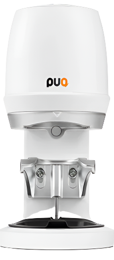 Compact Puqpress Q2 Gen 5 Automatic Coffee Tamper with sleek housing, designed for professional baristas.
