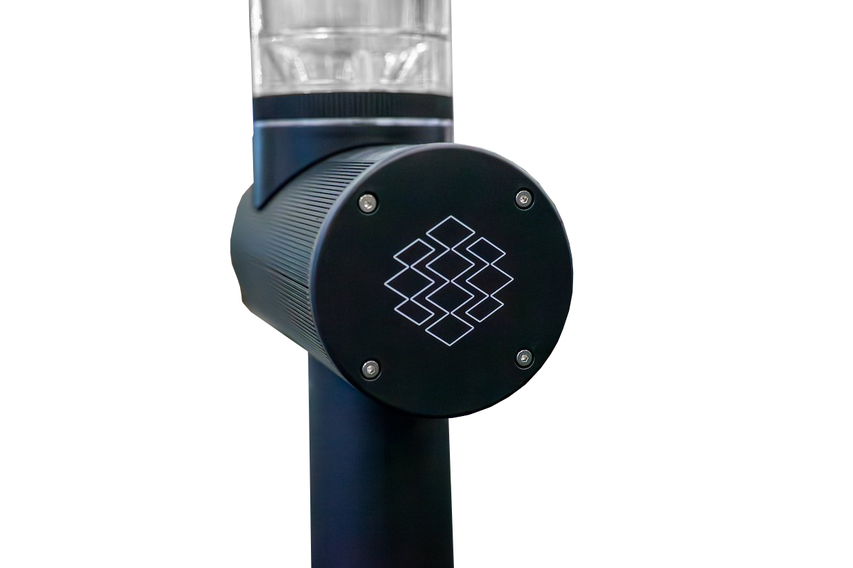 Rear view of Pinecone Swiss Pinion Coffee Grinder