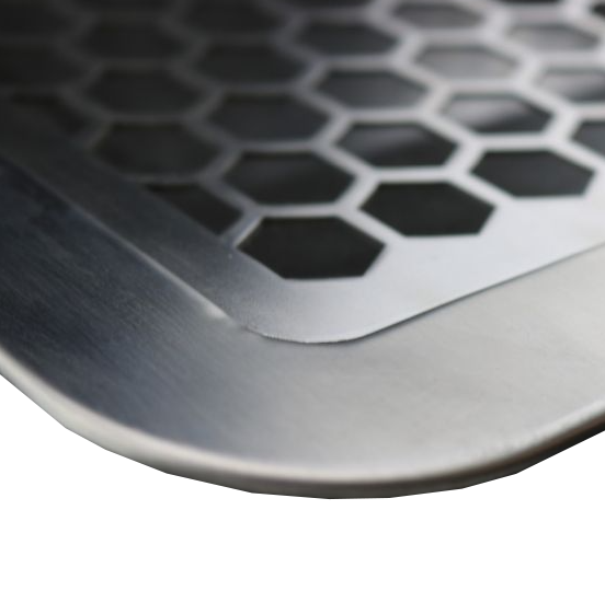 A closer look at the edge of the rinsers