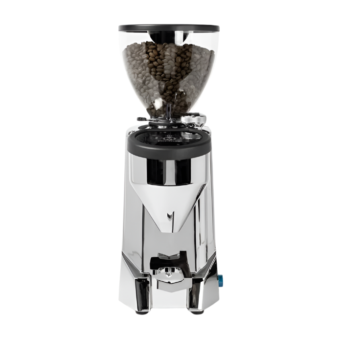 Front image of Chrome Variant Rocket Espresso Fausto Touch Espresso Grinder