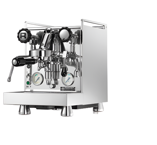Angled front left view of Rocket Espresso Giotto Timer Type V