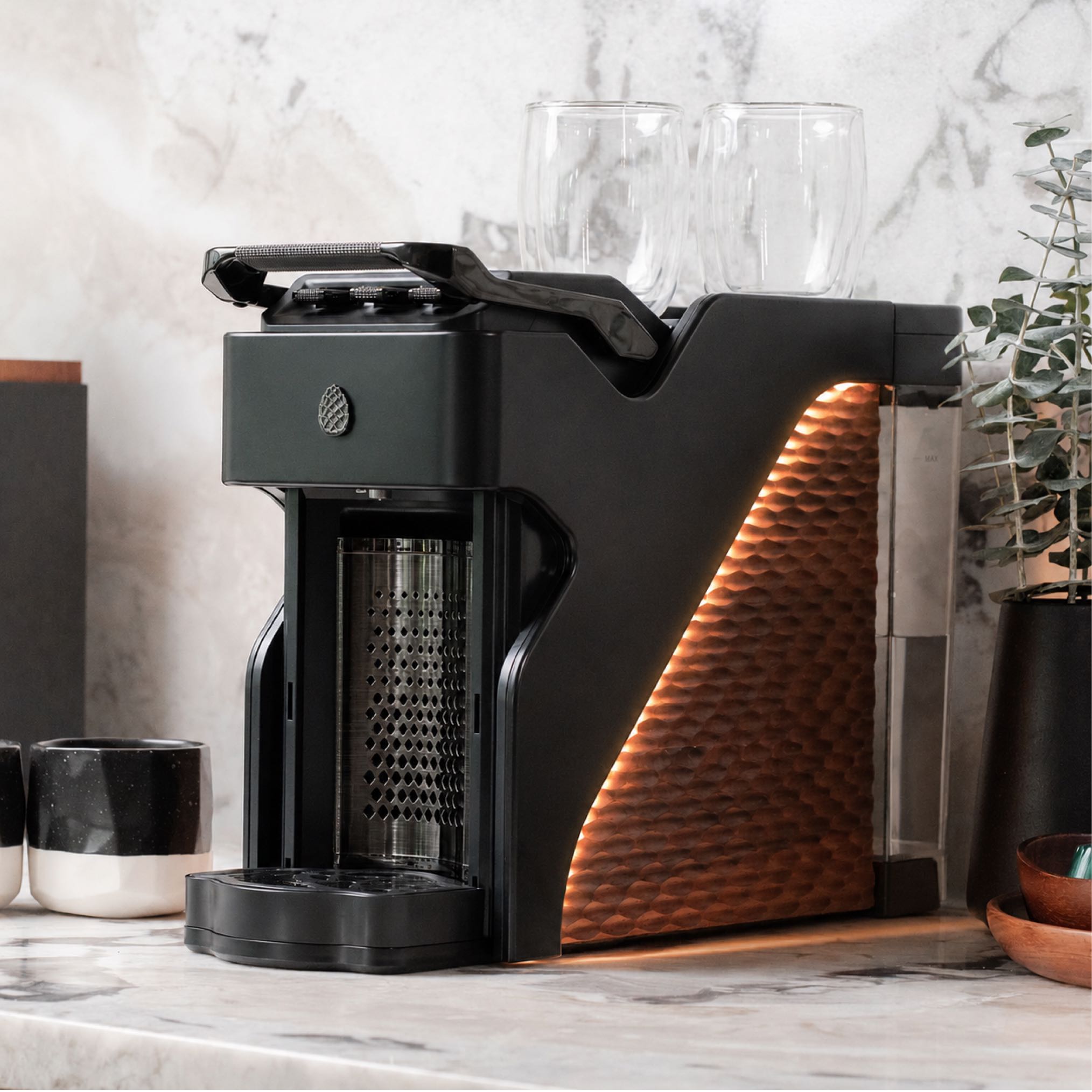 Milton Coffee Line1 Nespresso Compatible Brewer - Satin Black & Grain