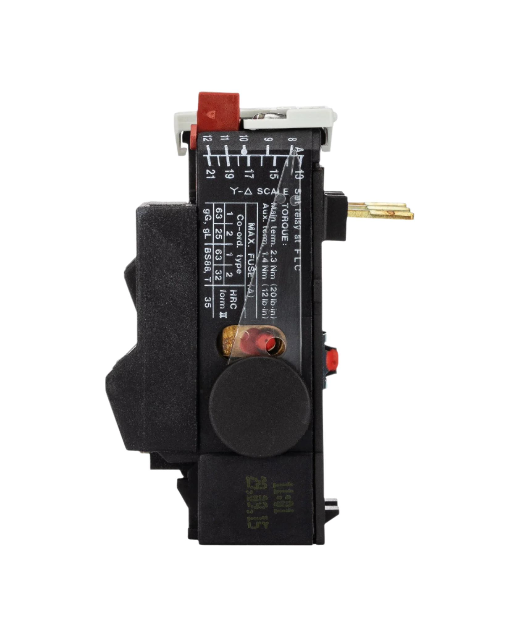 Side image of VTA 6S Circuit Breaker, adjust. 9.3 Amp, 208V/60cy/3~ // Ti 16 C 8.0 - 12.0 Amp