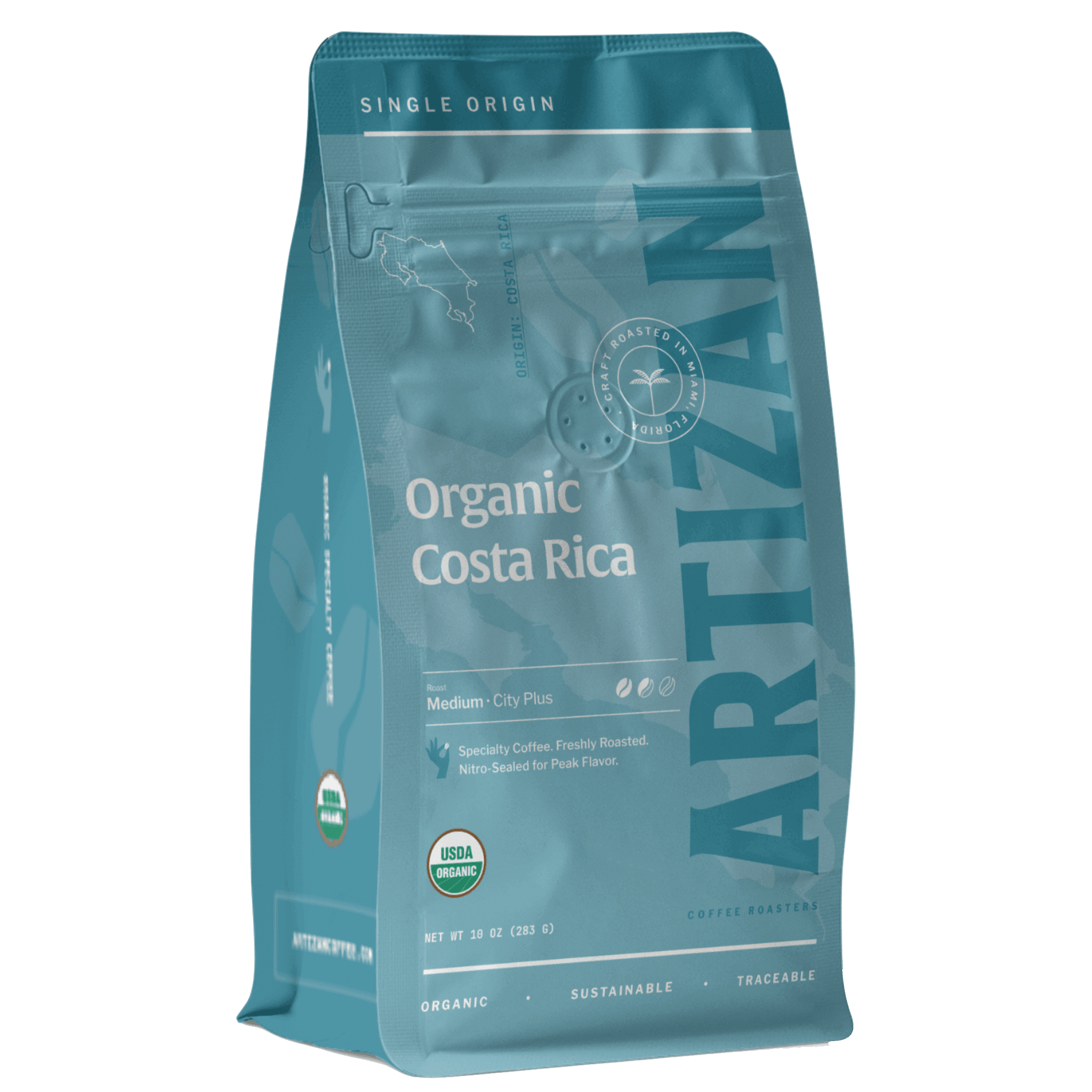 artizan Organic Costa Rica organic whole bean coffee 3D