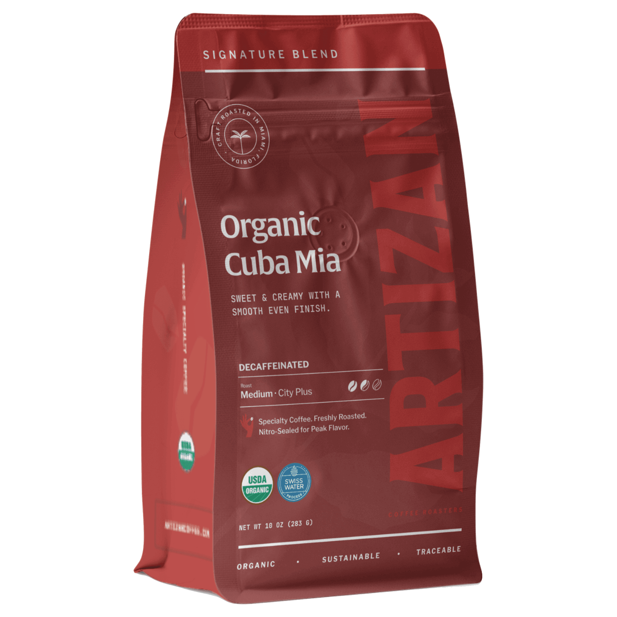 artizan organic cuba mia decaf whole beans and groujnd coffee 3D