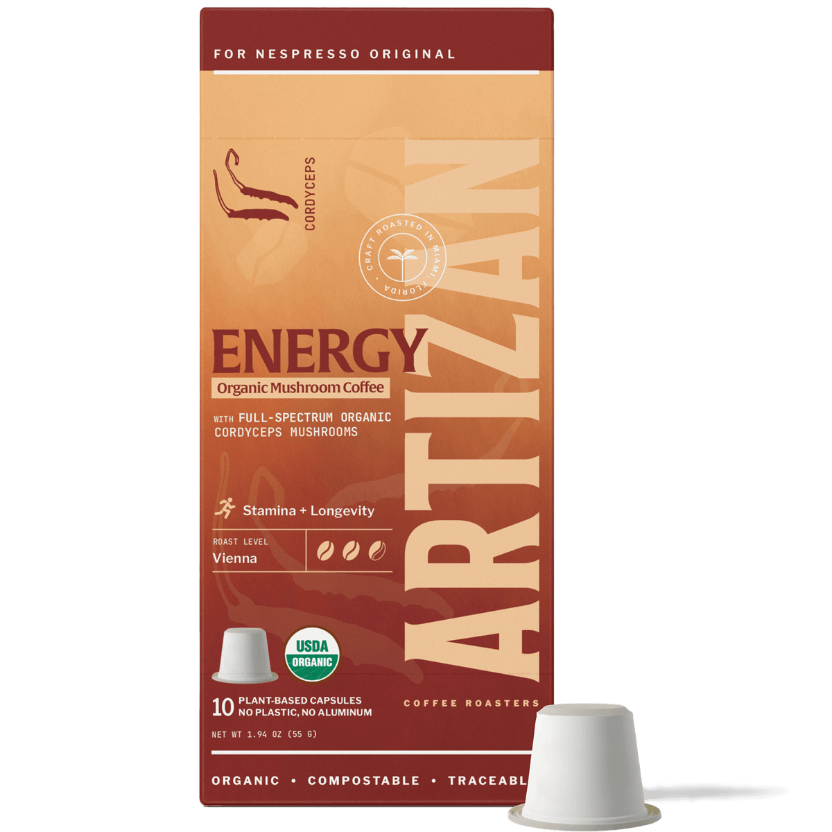 Organic Cordyceps Mushroom Coffee Pods – Nespresso Original
