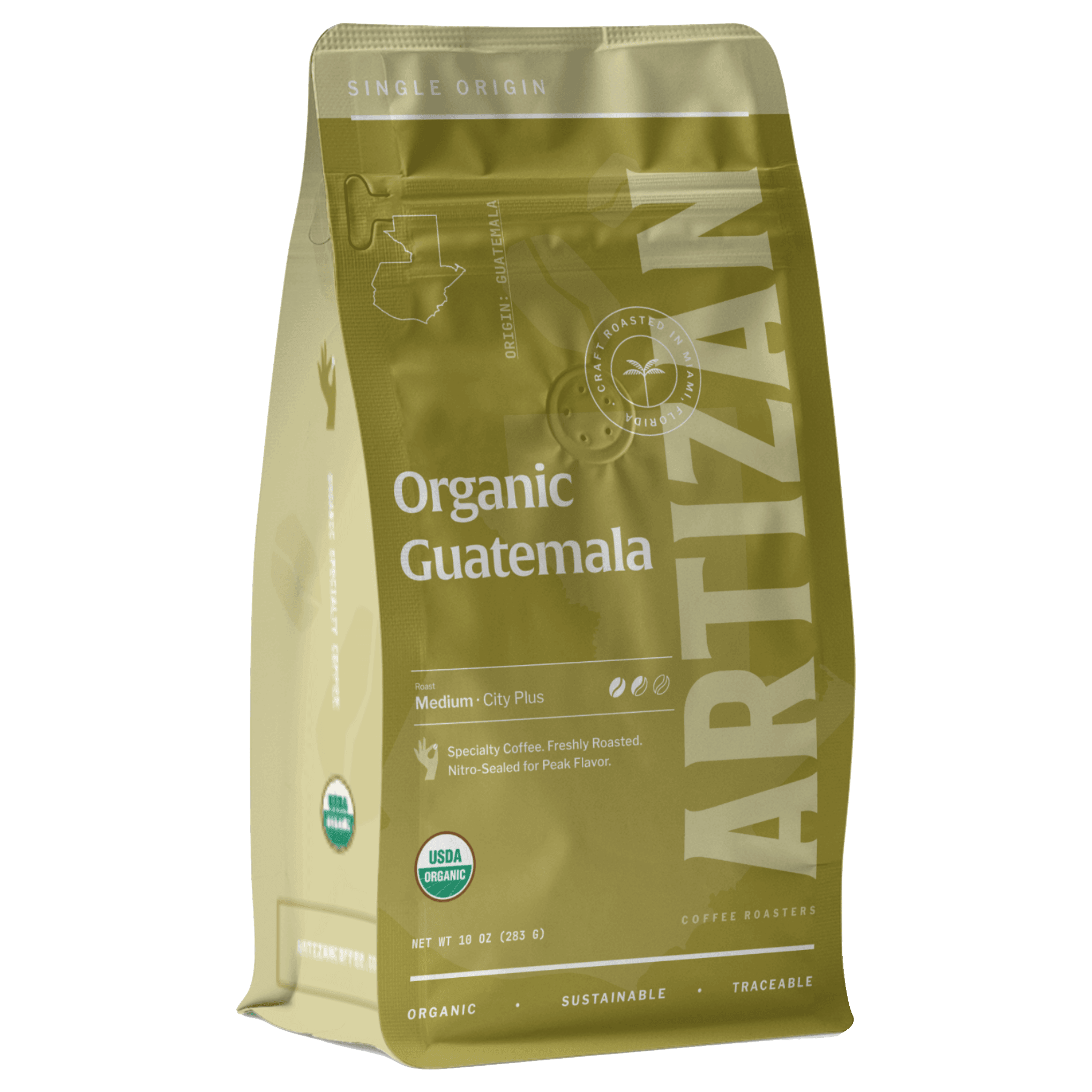 artizan organic guatemala whole beans and groujnd coffee 3D