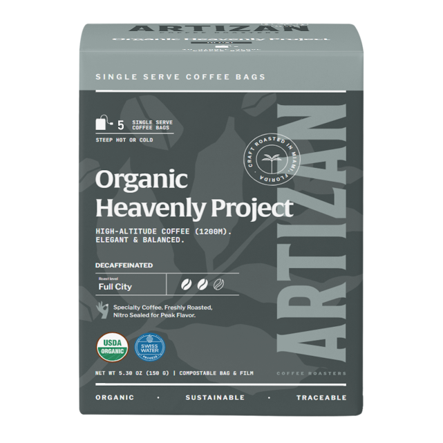 Heavenly Project Decaf single-origin specialty coffee singles 5-pack