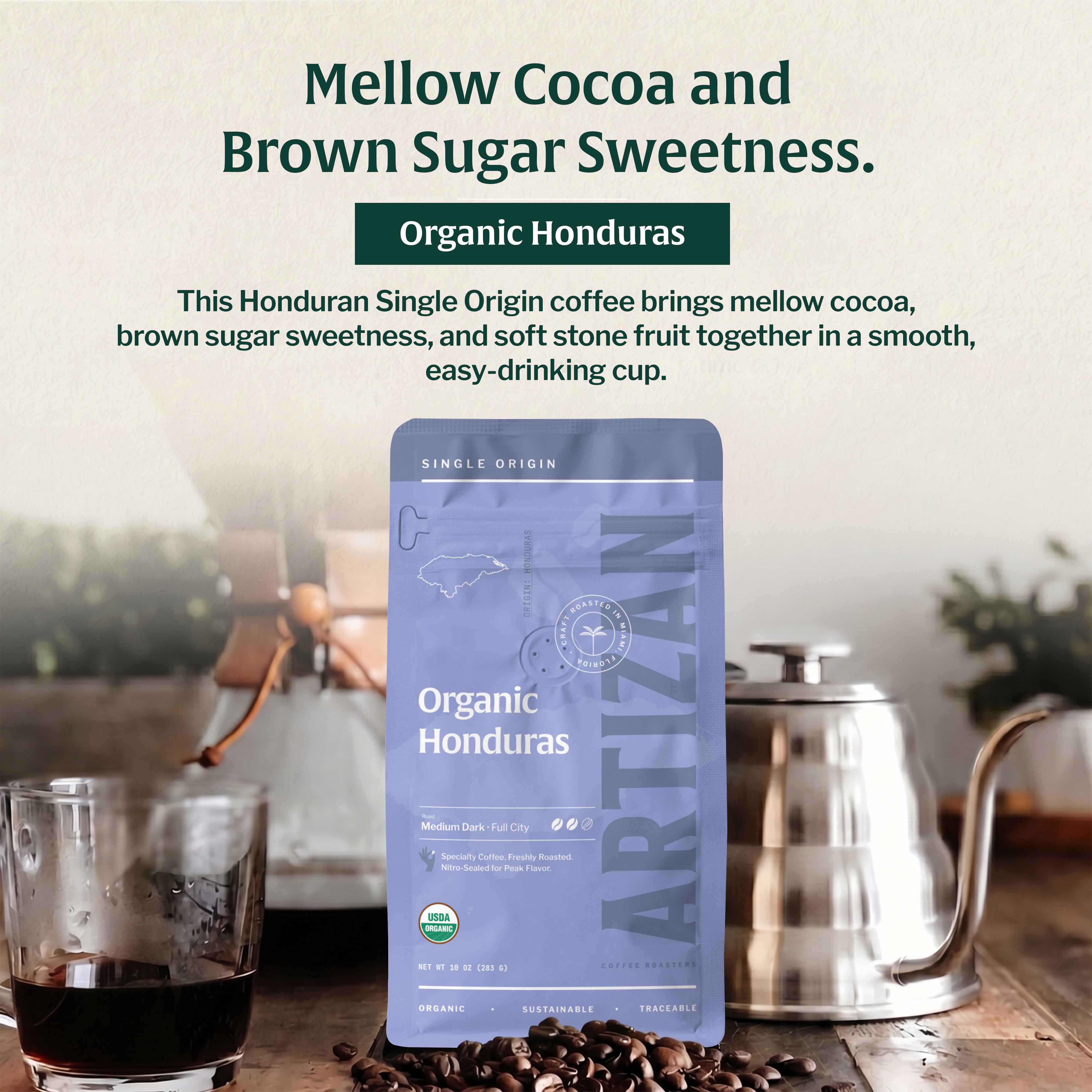 artizan Organic Honduras organic whole bean coffee 3D