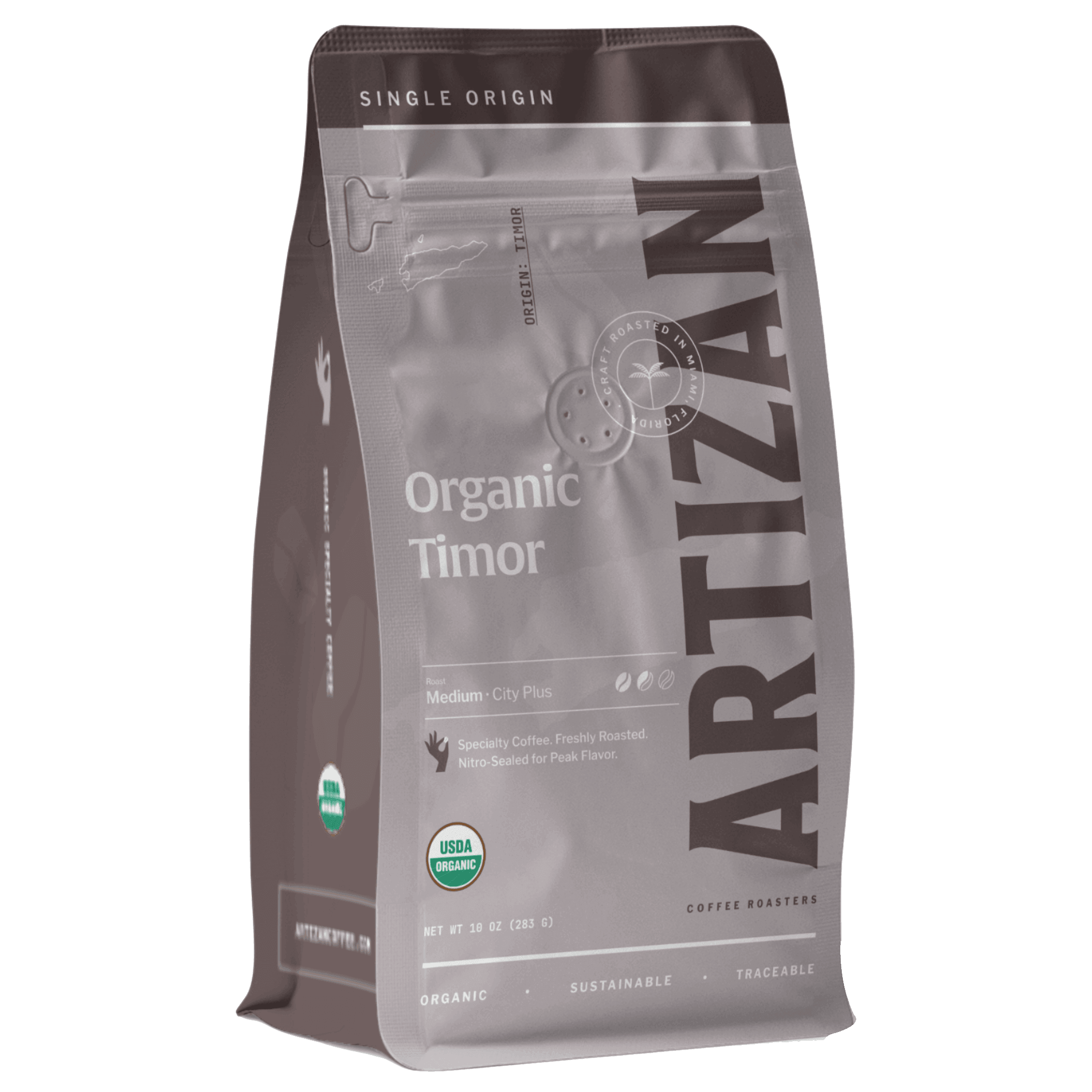 artizan organic Timor organic whole bean coffee 3D