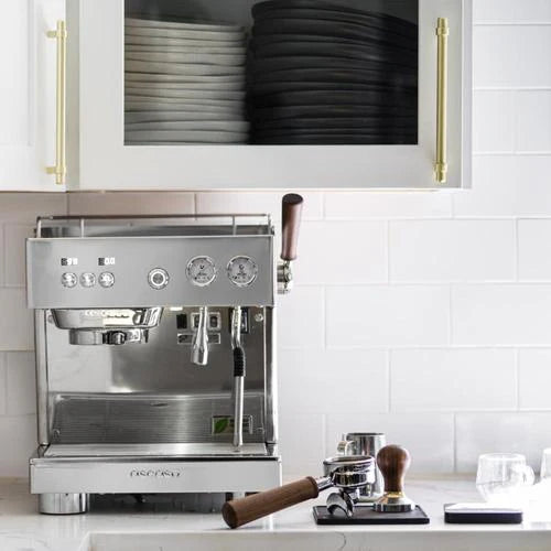 Inox Edition Ascaso Baby T Plus Automatic Espresso Machine on Counter Top