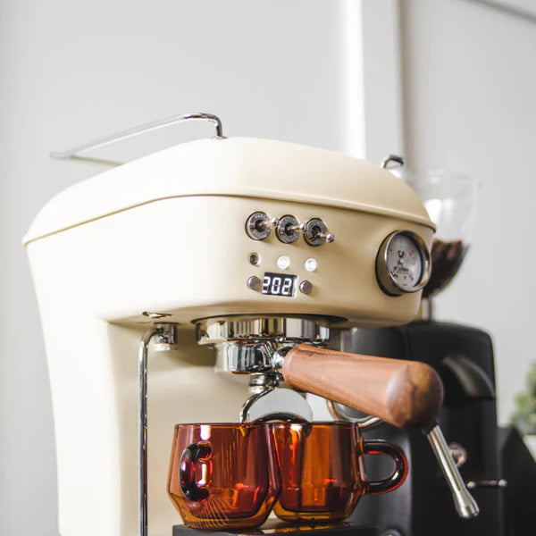 Close look of Cream Ascaso Dream PID Espresso Machine
