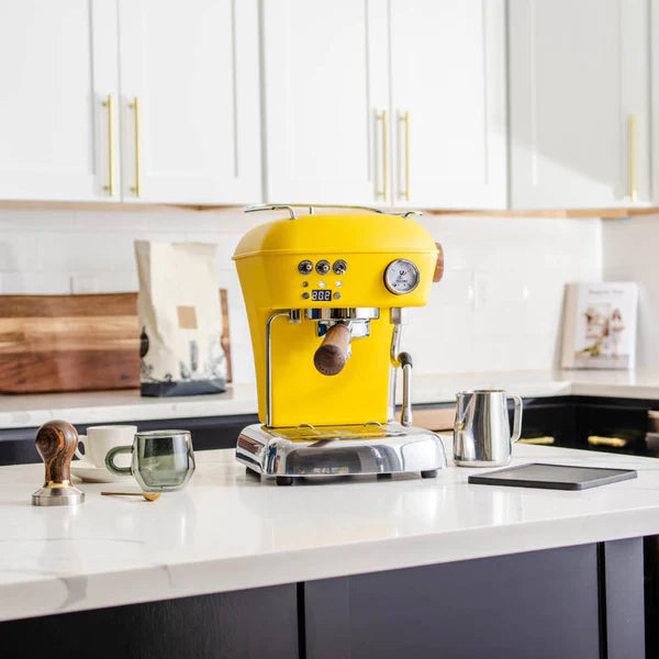 Displaying the YellowAscaso Dream PID Espresso Machine at home