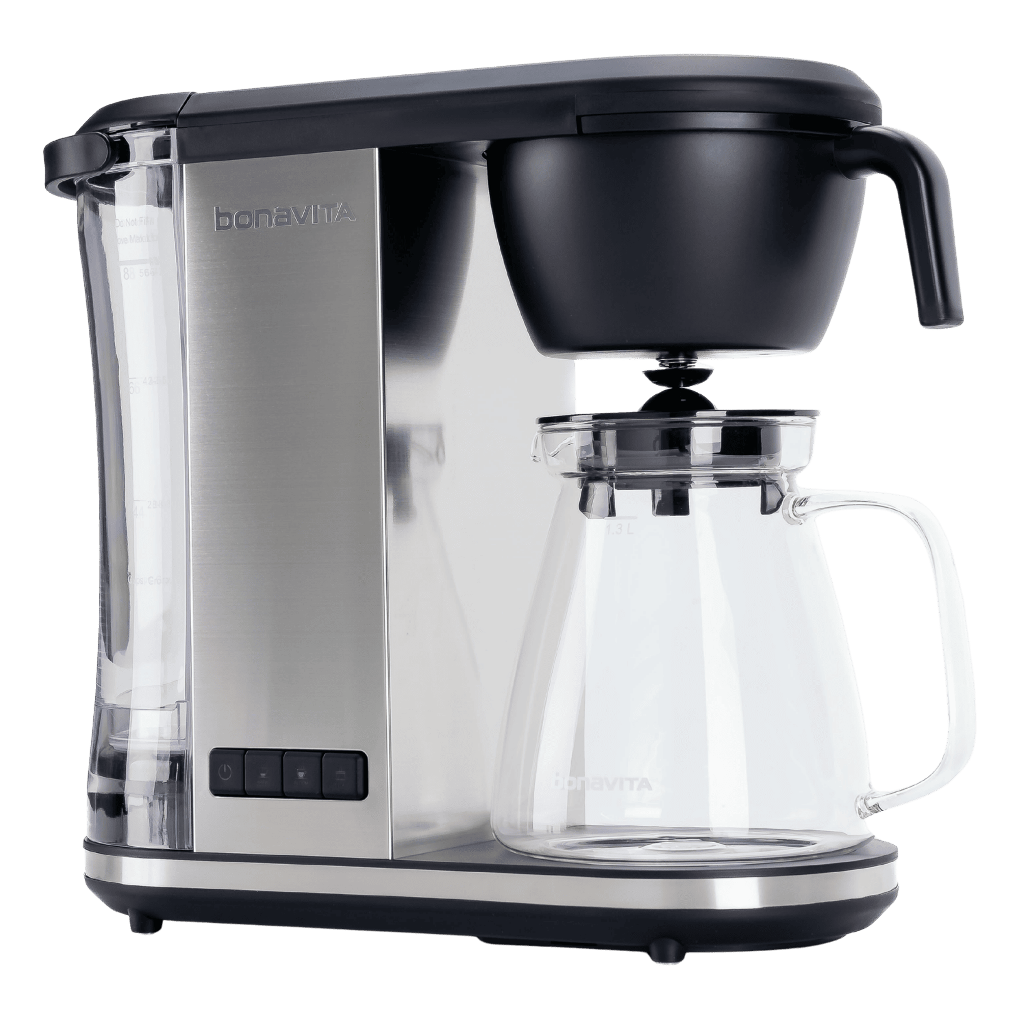 Enthusiast 8-Cup Drip Coffee Brewer with 1.3L Thermal or Glass Carafe Bonavita stainless drip brewer matte black glass carafe