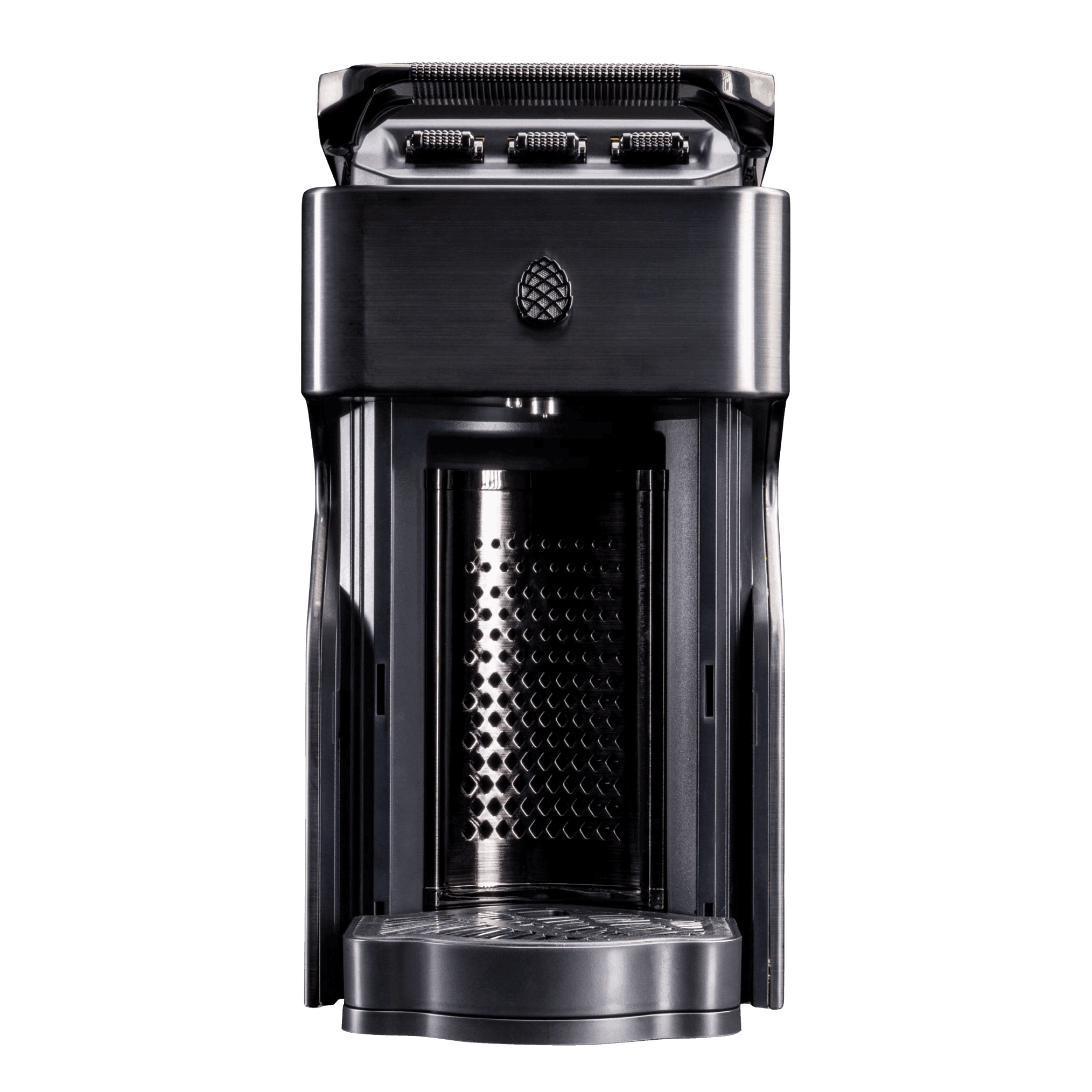 Line1 Espresso and Coffee Machine in Brushed Nickel – front view