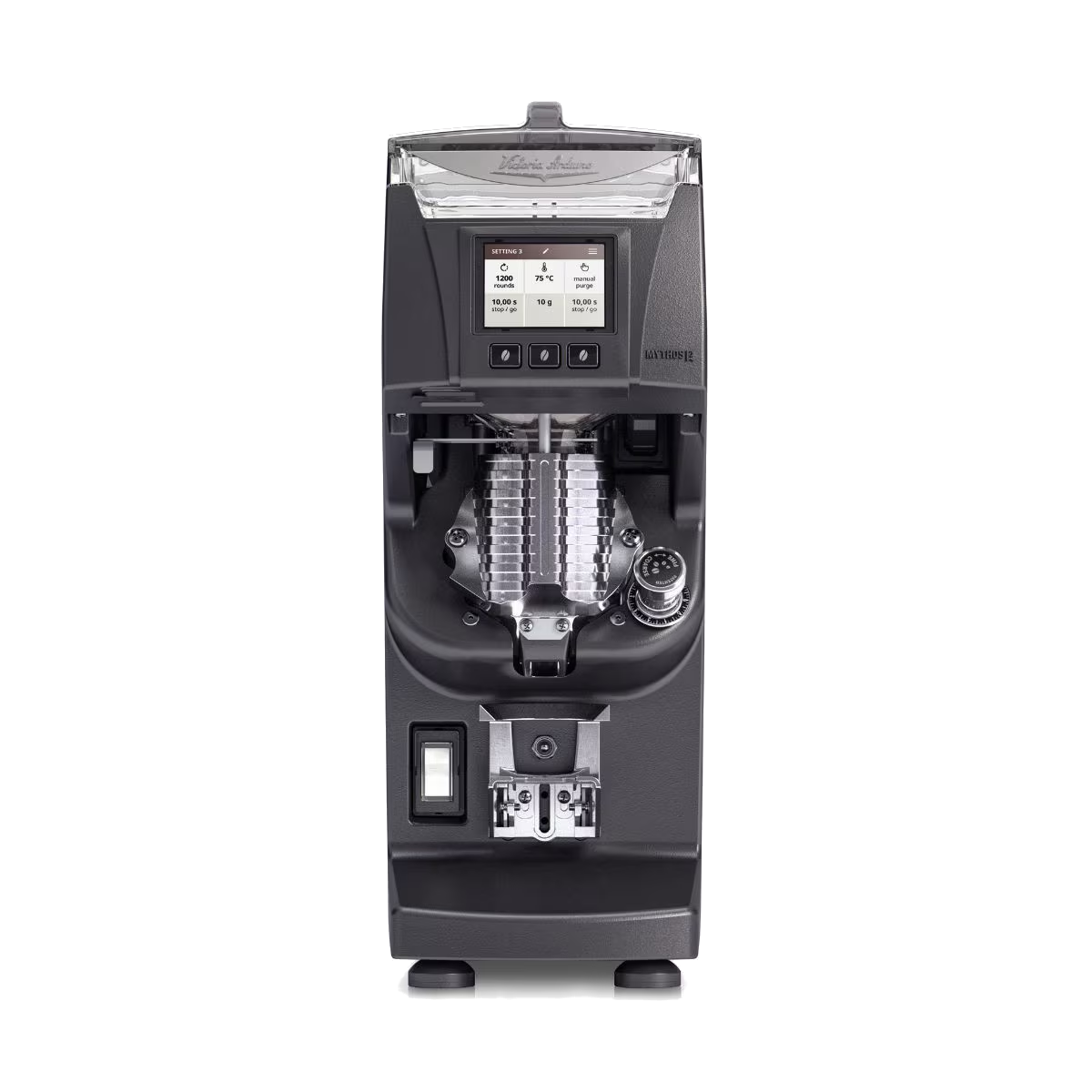 Front image of black variant Nuova Simonelli Mythos II