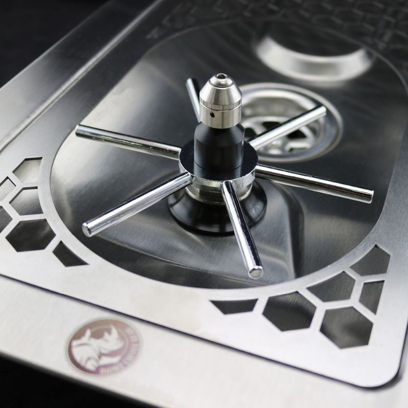 Rhino Pitcher Rinser Spinjet Spray Assembly & Actuator Star. NSF Certified