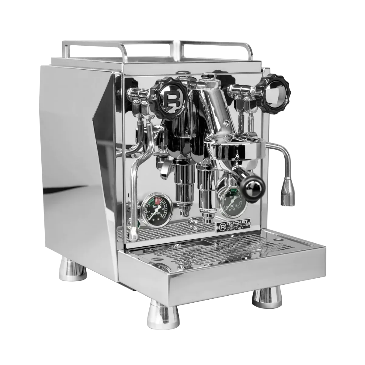 Angled image of Rocket Espresso Giotto Timer Evoluzione R