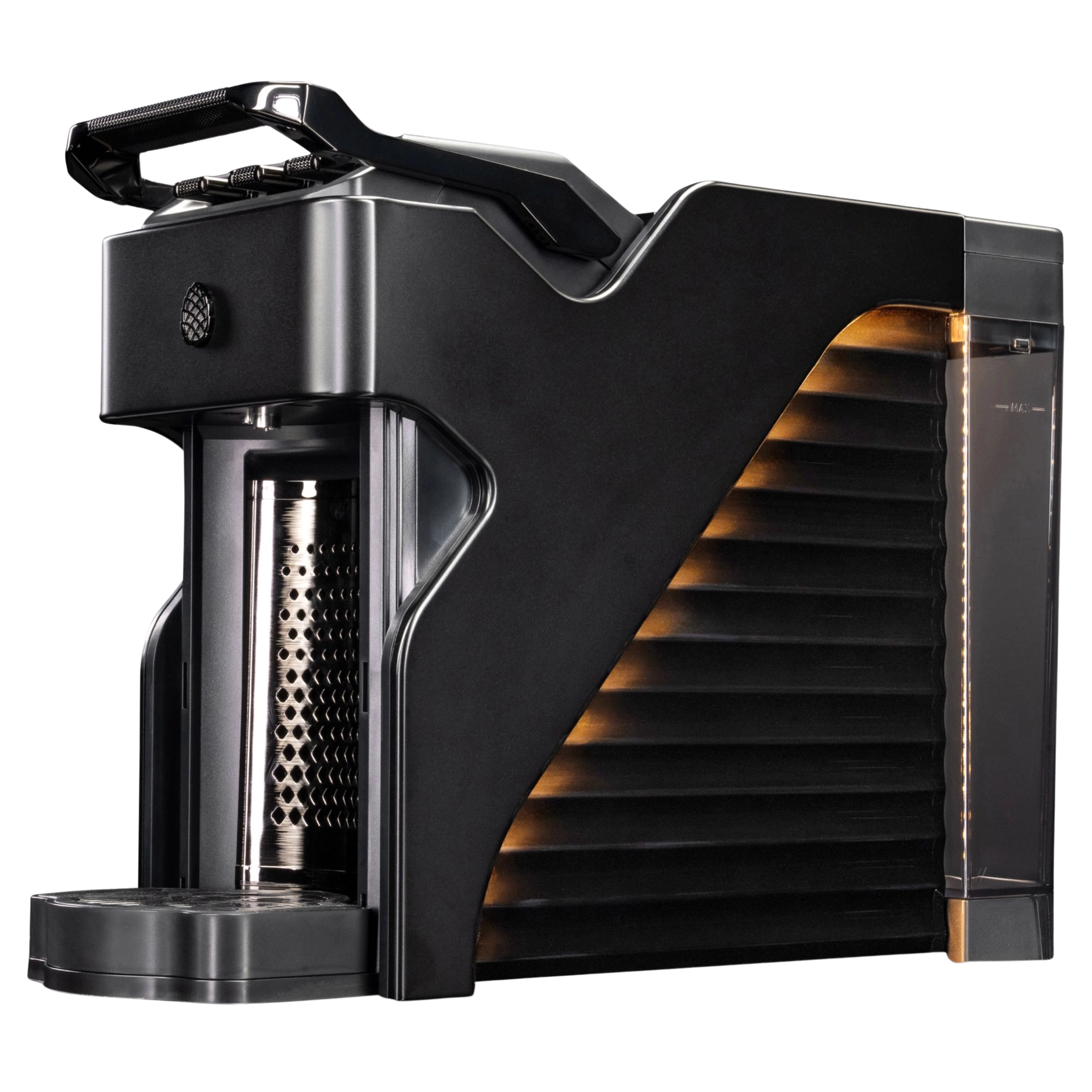 Milton Coffee Line1 Nespresso Compatible Brewer in Satin Black & Onyx – three-quarter view