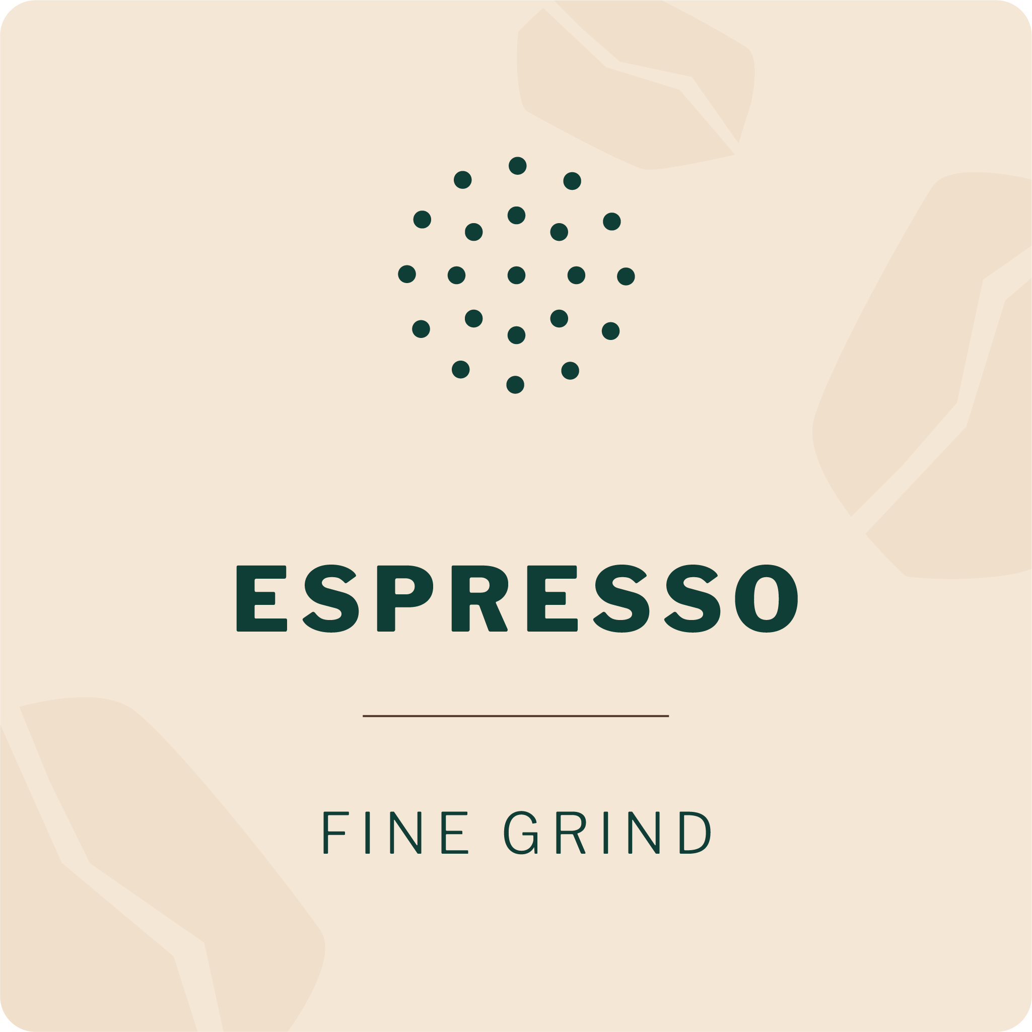 Artizan Coffee grind type selector — Espresso, Fine Grind