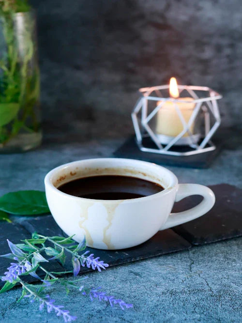 A cup of Black Heavenly Magic