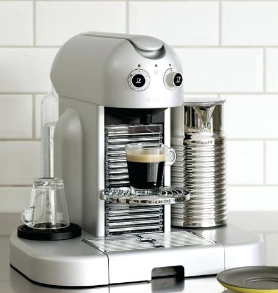Image of a Silver Maestra Nespresso Machine for Original Capsules 