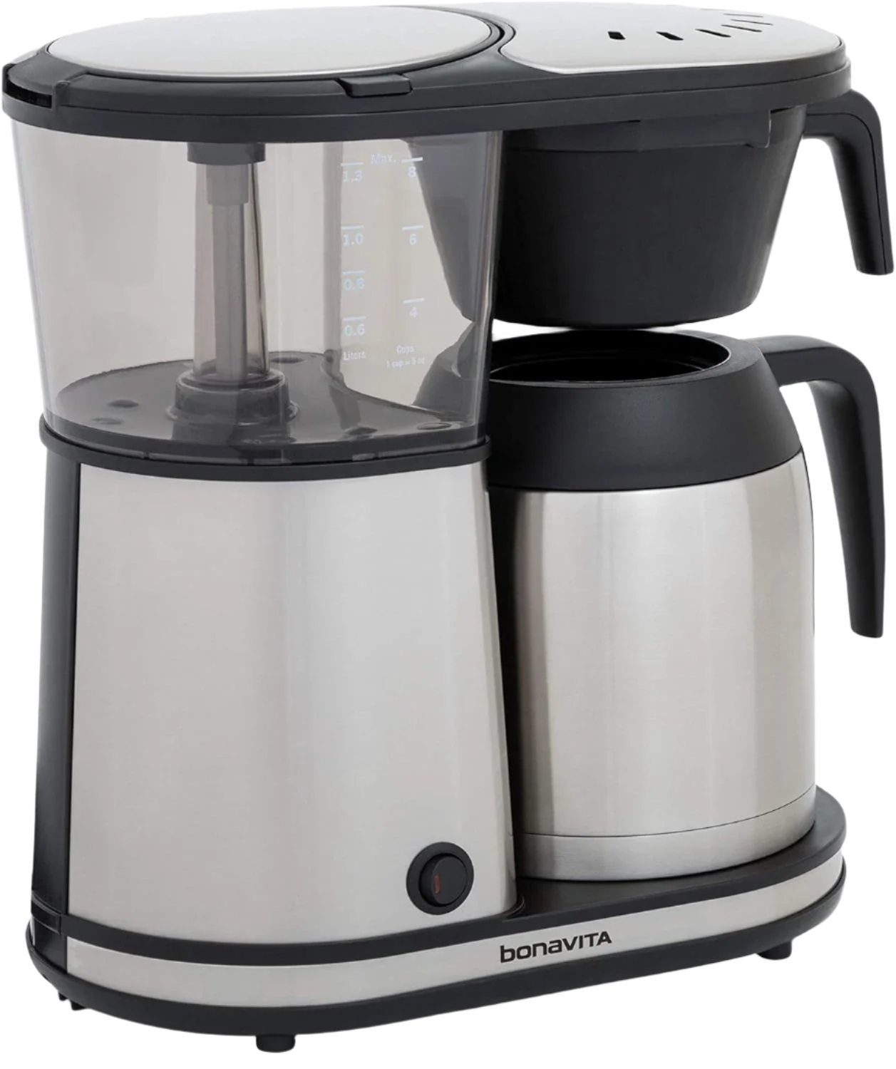 Bonavita Connoisseur 8-Cup Drip Coffee Brewer One-Touch with Thermal Carafe and Hanging Basket