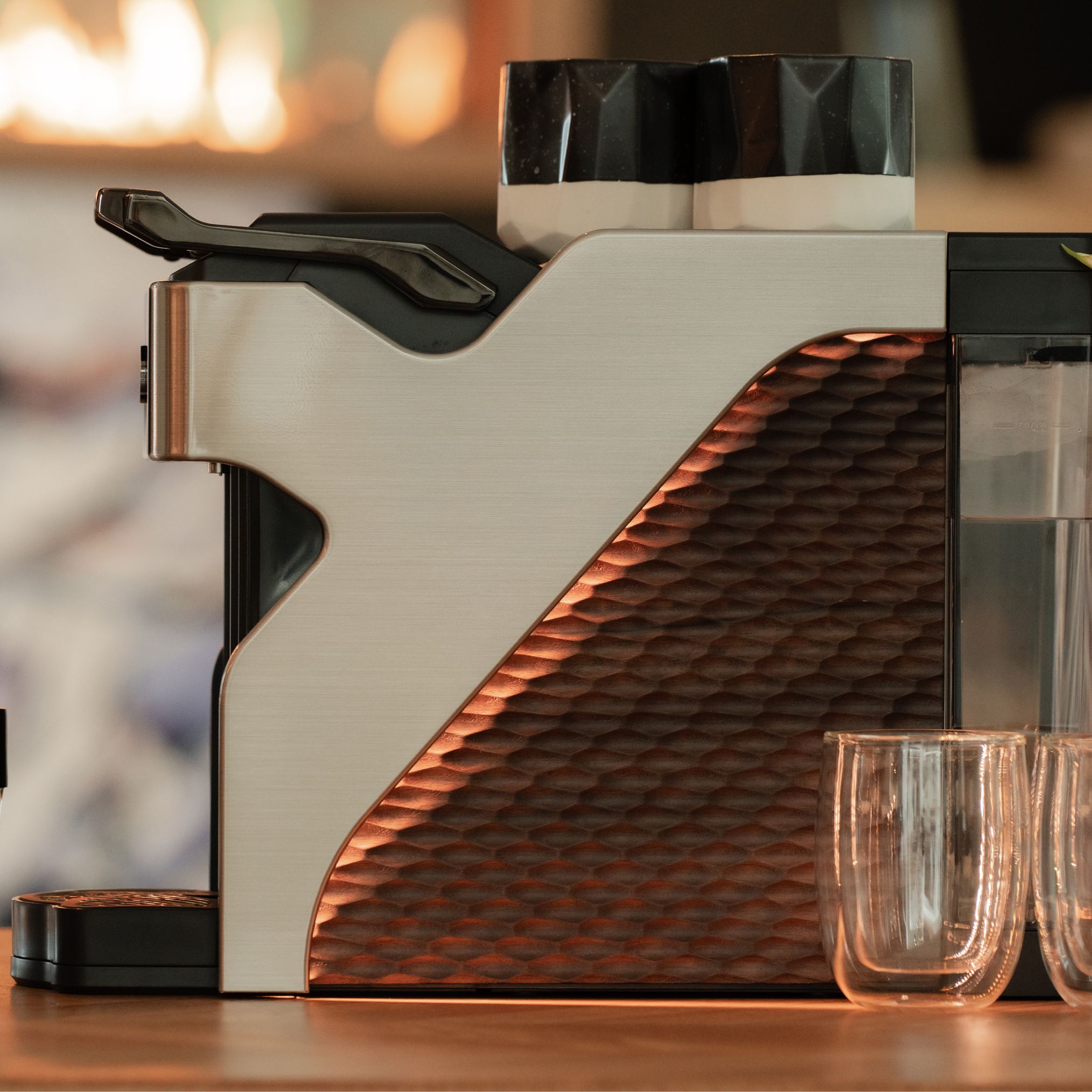 Milton Coffee Line1 Nespresso Compatible Brewer - Brushed Silver & Grain
