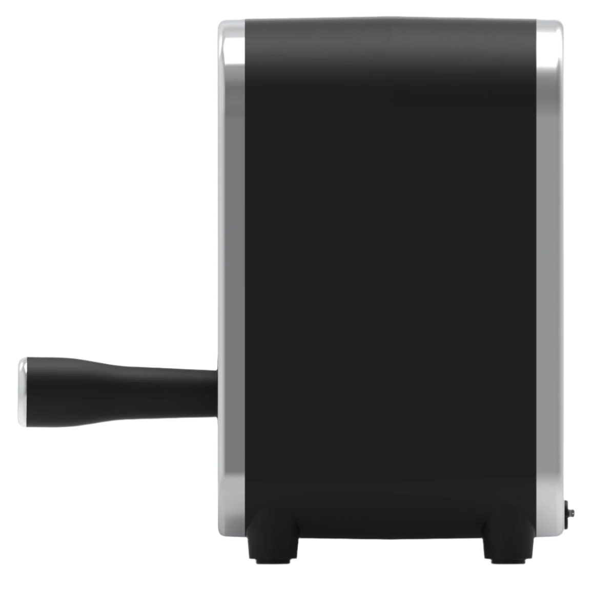 Side view of Compak Cube Automatic Tamper showing compact square design