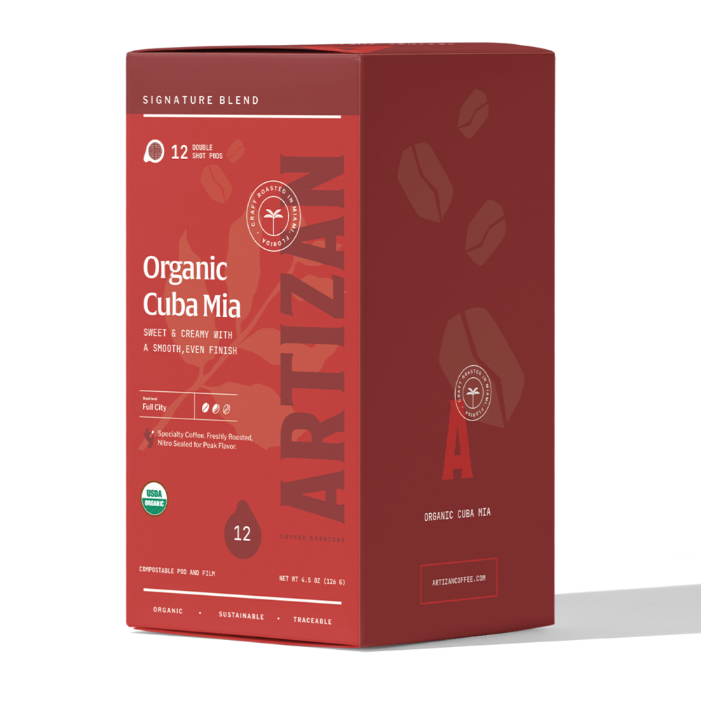 Organic Cuba Mia Double Espresso ESE Coffee Pods, Dark Roast - 12 Pods