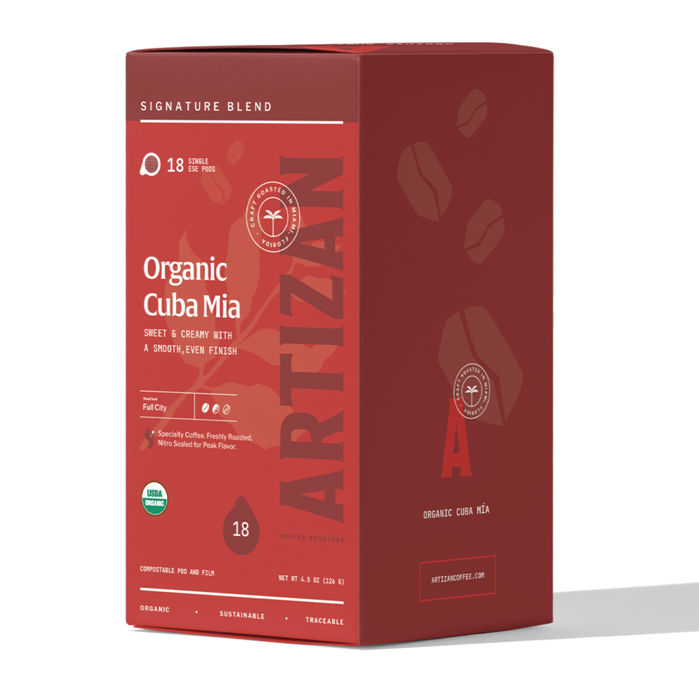 Organic Cuba Mia Espresso ESE Coffee Pods, Dark Roast - 18 Pods